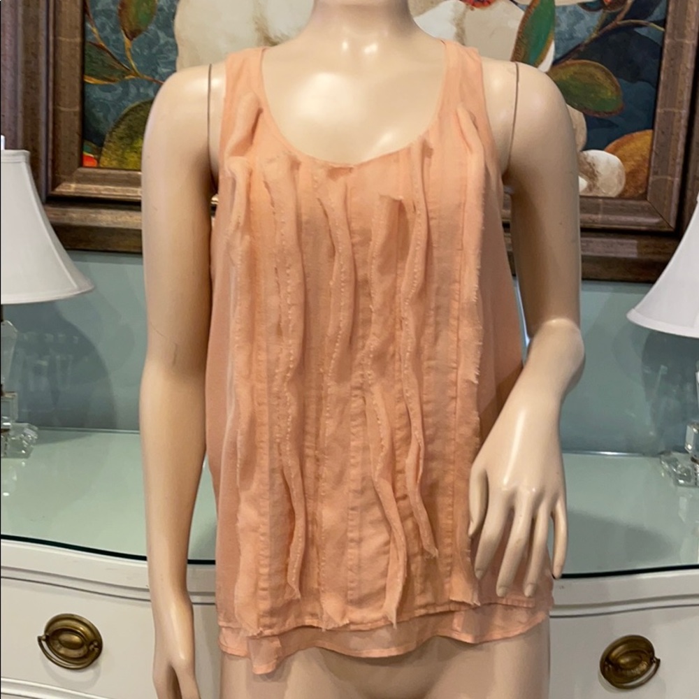 🌺 J. Crew Silk Ruffled Tank Style Blouse